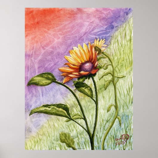 Sunflower Secrets at Sunset Poster (Vorne)