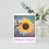 " SUNFLOWER SERENADE " POSTKARTE (Stehend Vorderseite)