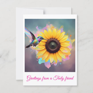 " SUNFLOWER SERENADE " POSTKARTE