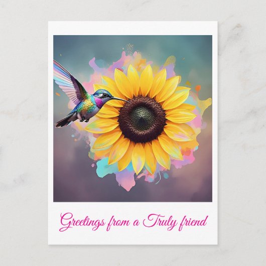 " SUNFLOWER SERENADE " POSTKARTE (Vorderseite)