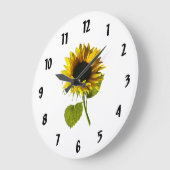Sunflower Shadow and Light Große Wanduhr (Winkel)