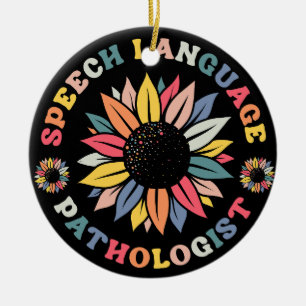 Sunflower SLP Speech Language Pathologist-Geschenk Keramik Ornament