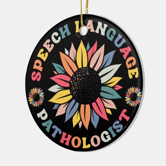Sunflower SLP Speech Language Pathologist-Geschenk Keramik Ornament (Links)