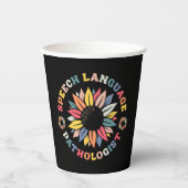 Sunflower SLP Speech Language Pathologist-Geschenk Pappbecher (Vorderseite)