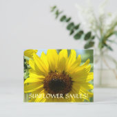 SUNFLOWER SMILES Postkarten Blume der Sonne (Stehend Vorderseite)