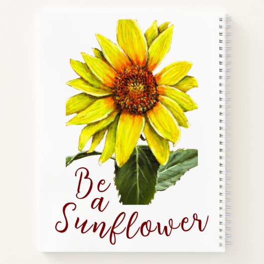 Sunflower Spiral Notebook Notizblock (Rückseite)