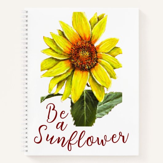 Sunflower Spiral Notebook Notizblock (Vorderseite)