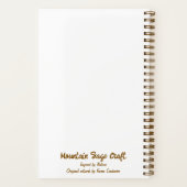 Sunflower spiral sketch/lined journal customizable notizblock (Rückseite)