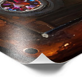 Sunflower Stained Glass Heart Steampunk Series Fotodruck (Ecke)