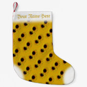 Sunflower Stocking Gold Christmas Stocking Custom Kleiner Weihnachtsstrumpf (Vorderseite)
