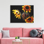 Sunflower Stretched Canvas Print Leinwanddruck (Insitu (Wohnzimmer))