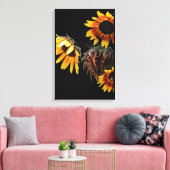 Sunflower Stretched Canvas Print Leinwanddruck (Insitu (Wohnzimmer))