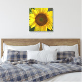 Sunflower Stretched Canvas Print Leinwanddruck (Insitu (Schlafzimmer))
