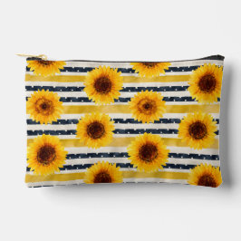 Sunflower Stripes Navy & Yellow  Zubehörtasche