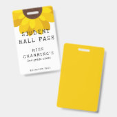 Sunflower Student Hall Pass Ausweis (Vorder- & Rückseite)