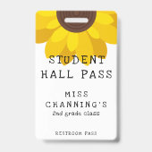 Sunflower Student Hall Pass Ausweis (Vorderseite)