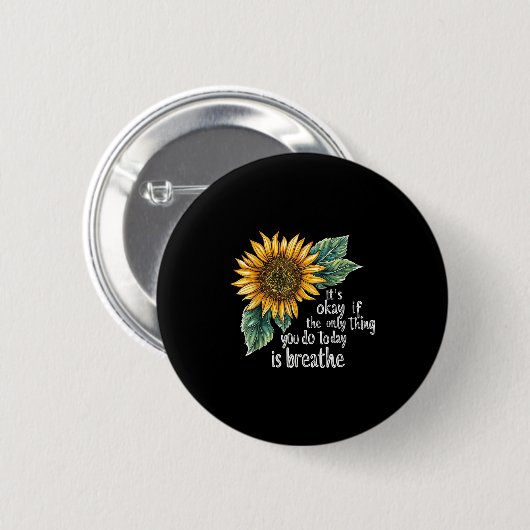 Sunflower Suicide Awareness  Button (Vorne & Hinten)