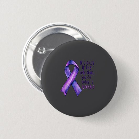 Sunflower Suicide Awareness  Button (Vorne & Hinten)