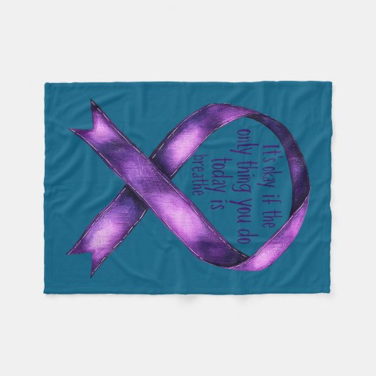 Sunflower Suicide Awareness  Fleecedecke (Vorderseite (Horizontal))