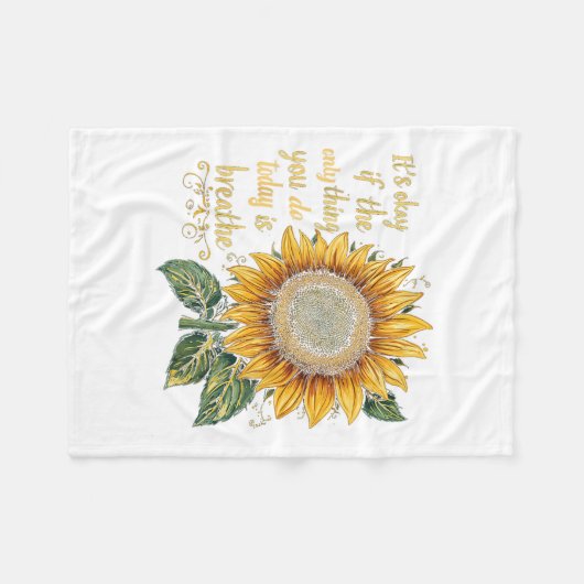 Sunflower Suicide Awareness Fleecedecke (Vorderseite (Horizontal))