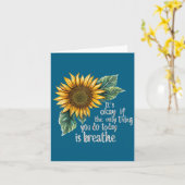 Sunflower Suicide Awareness  Karte (Gelbe Blume)