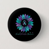 Sunflower Suicide Prevention Awareness Month Button (Vorderseite)