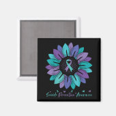 Sunflower Suicide Prevention Awareness Month Magnet (Vorderseite/Rückseite)