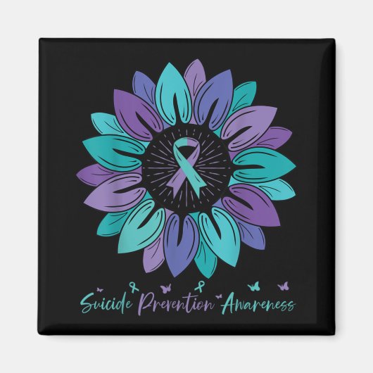 Sunflower Suicide Prevention Awareness Month Magnet (Vorne)