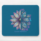 Sunflower Suicide Prevention Awareness Week Teal P Mousepad (Vorne)