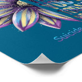 Sunflower Suicide Prevention Awareness Week Teal P Poster (Ecke)