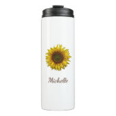 Sunflower Sunflower Rustic Botanical Boho Thermosbecher (Vorderseite)