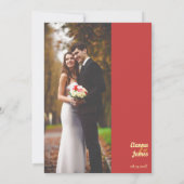 Sunflower Sunset Coral Gold Wedding Dankeskarte (Rückseite)