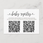 Sunflower Sunshine Fall Baby Shower QR Code Begleitkarte (Vorderseite)
