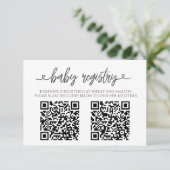 Sunflower Sunshine Fall Baby Shower QR Code Begleitkarte (Stehend Vorderseite)