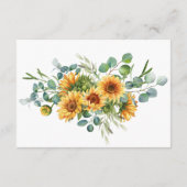 Sunflower Sunshine Fall Baby Shower QR Code Begleitkarte (Rückseite)