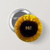 Sunflower Sunshine Hallo Button (Vorne & Hinten)