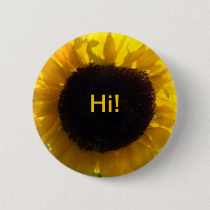 Sunflower Sunshine Hallo Button