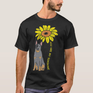 Sunflower Sunshine Heeler Animal Blue Red C T-Shirt
