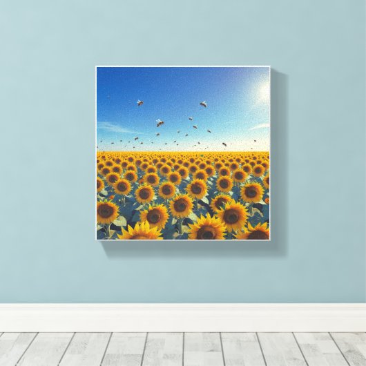 Sunflower Symphony Leinwanddruck (Insitu (Holzboden))