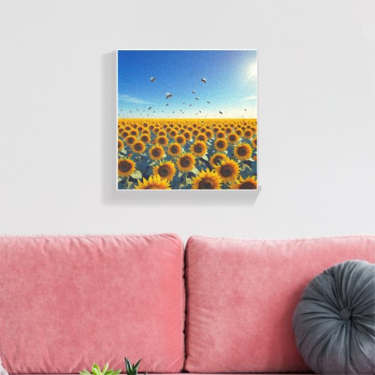 Sunflower Symphony Leinwanddruck (Insitu (Wohnzimmer))