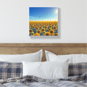 Sunflower Symphony Leinwanddruck (Insitu (Schlafzimmer))