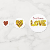 Sunflower Table Confetti Konfetti (Vorderseiten)