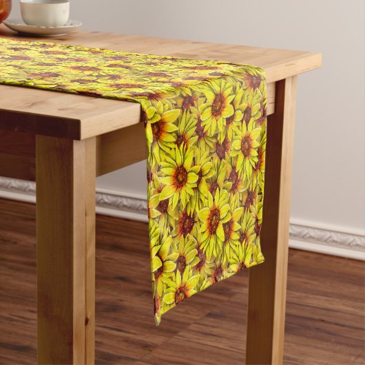 Sunflower Table Runner Kurzer Tischläufer (Beispiel)