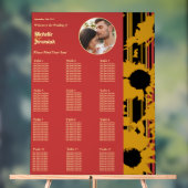 Sunflower Teal Blue Gold Modern Wedding Photo Acrylschild (Neutral)