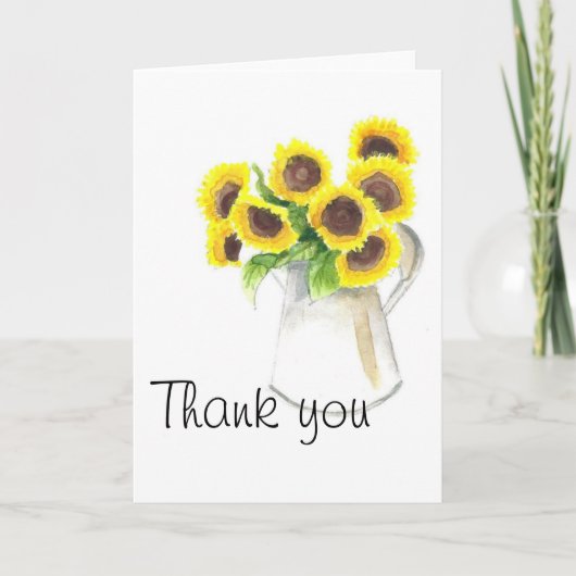 Sunflower thank you card dankeskarte (Vorderseite)