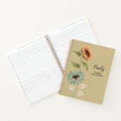 Sunflower Theme Checkbox Planner Notizblock (Innenseite)