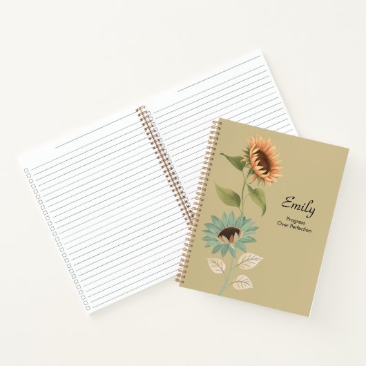 Sunflower Theme Checkbox Planner Notizblock (Innenseite)