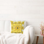 Sunflower Throw Pillow Kissen<br><div class="desc">Let the sunshine in any room with this sunflower throw pillow.</div>