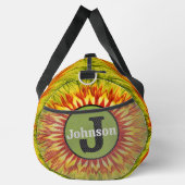 Sunflower Tie Dye monogram personal Travel Bag Duffle Bag (Rechts)