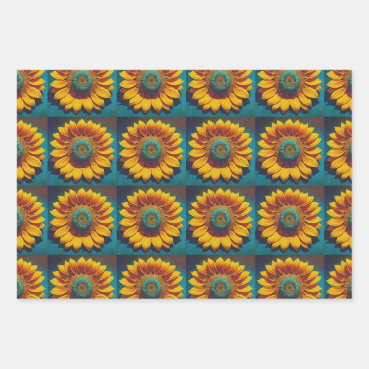 Sunflower Tiles Trio Geschenkpapier Set (Vorderseite 2)